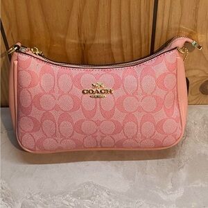 Coach Pink Signature Shoulder Bag